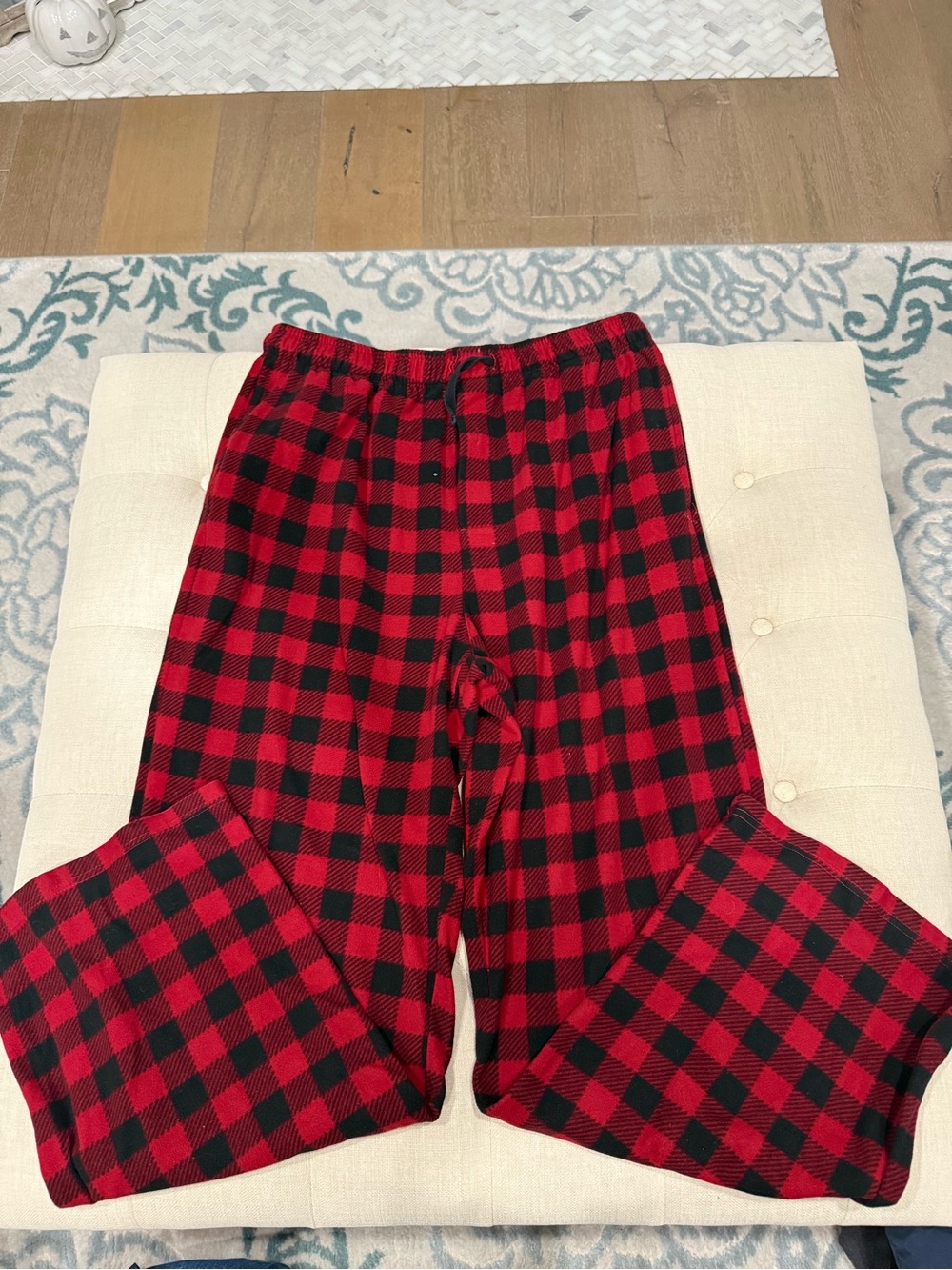 Red and Black Buffalo Plaid Pajama Pants - Brand: